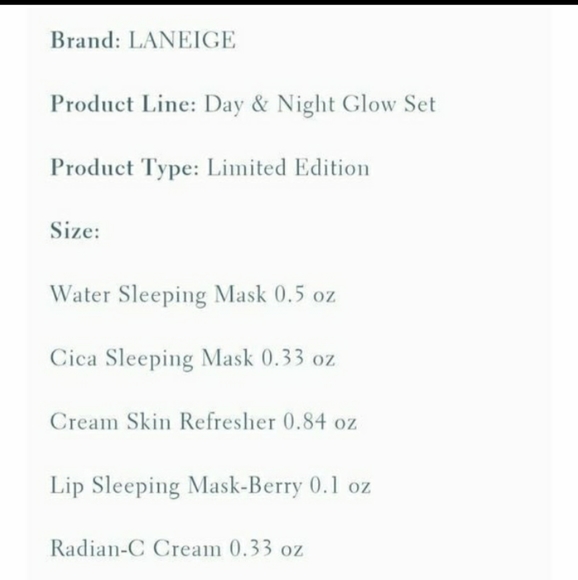 LANEIGE 5p Day & Night Glow Set Limited Edition - Picture 7 of 9